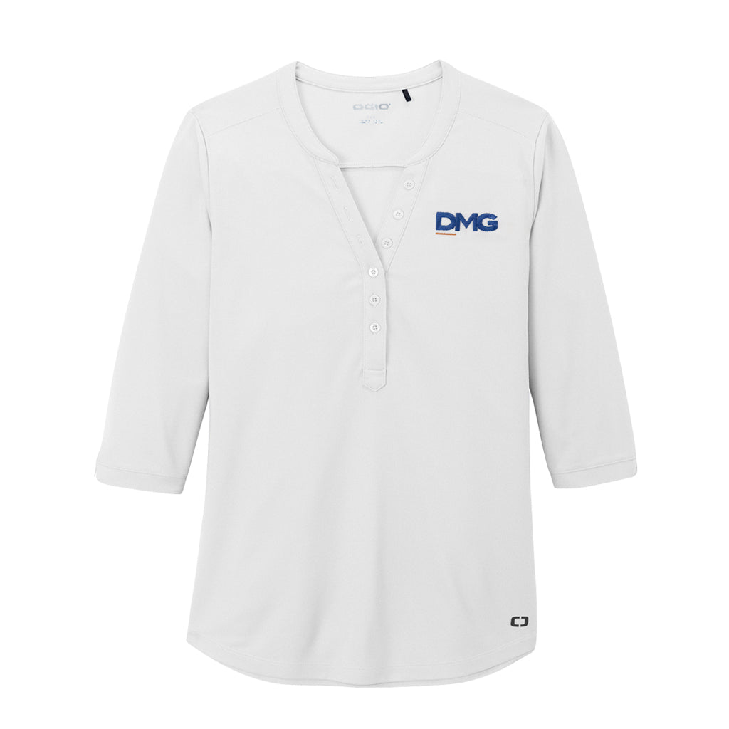 Ladie's OGIO Jewel Henley - White