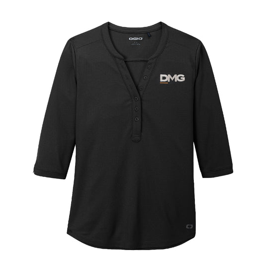 Ladie's OGIO Jewel Henley - Black