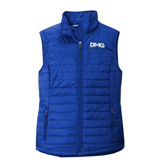 Ladies' Packable Puffy Vest - Blue