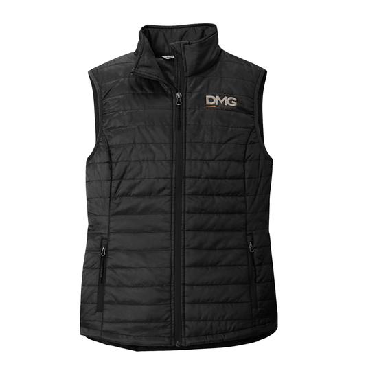 Ladies' Packable Puffy Vest - Black