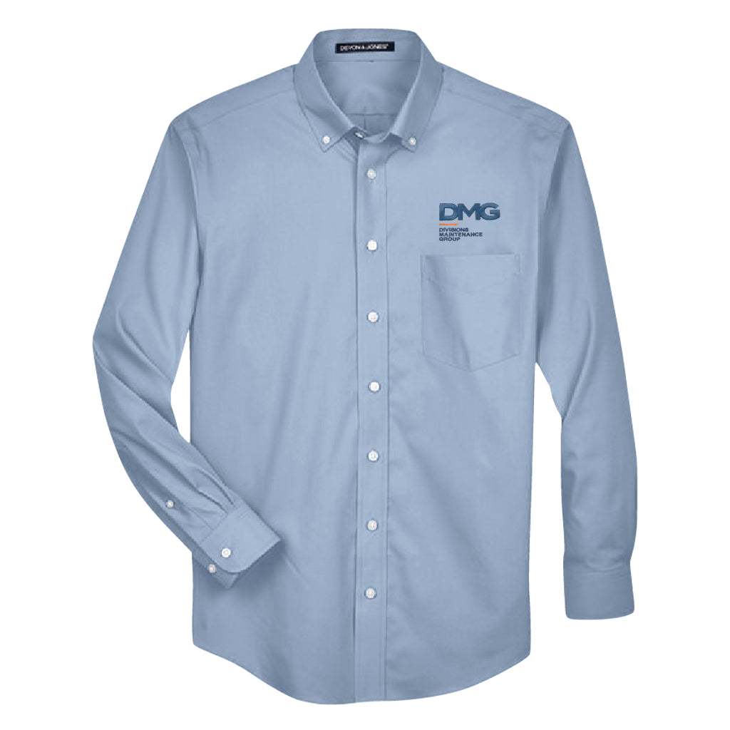Men's Devon & Jones Solid Oxford Shirt - Light Blue